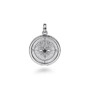 Men's Sterling Silver Compass Pendant